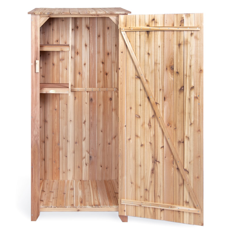 Union Rustic Ardoin 3 Ft W X 2 Ft D Solid Wood Vertical Tool