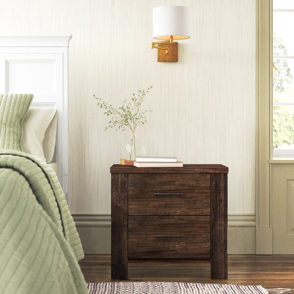 Details about   Wood Nightstand Solid Oak End Table Bedroom Storage Side Bedside 