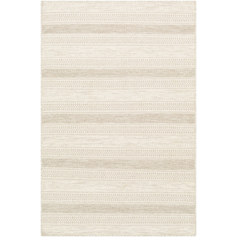 Gracie Oaks Maes HandTufted Wool Cream/Taupe Area Rug Wayfair