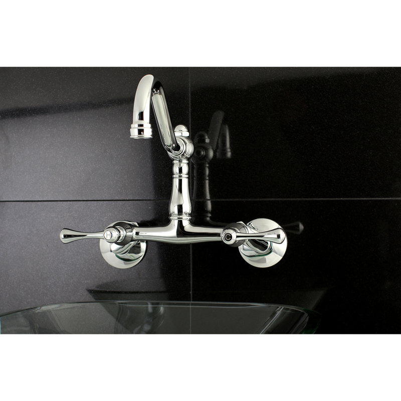 Kingston Br Vintage Double Handle Wall Mount Kitchen Faucet Vintage Double Handle Wall Mount Kitchen Faucet