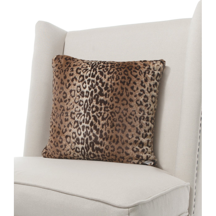 Little Giraffe Luxe Leopard Faux Fur Throw Pillow Reviews