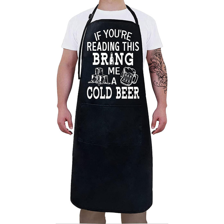 BBQ Funny Grill Aprons Dad For Men Gift Apron 2 Pockets Cooking Outdoor Grilling 