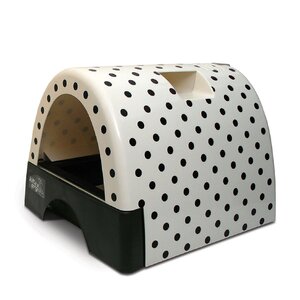 Designer Cat Litter Box with Polka Dot Cover