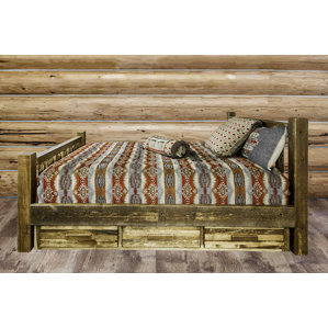 Abella Solid Wood Storage Platform Bed by Loon Peak