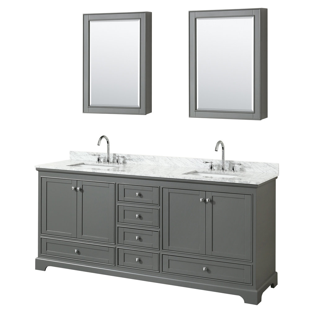 Wyndham Collection Deborah 80 Double Bathroom Vanity Set With Wyndham Collection Deborah 80 Double Bathroom Vanity Set With Medicine Cabinet Wayfair