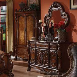 Go to store & view more images Welliver Traditional 5 Drawer Dresser with Mirror by Astoria Grand
