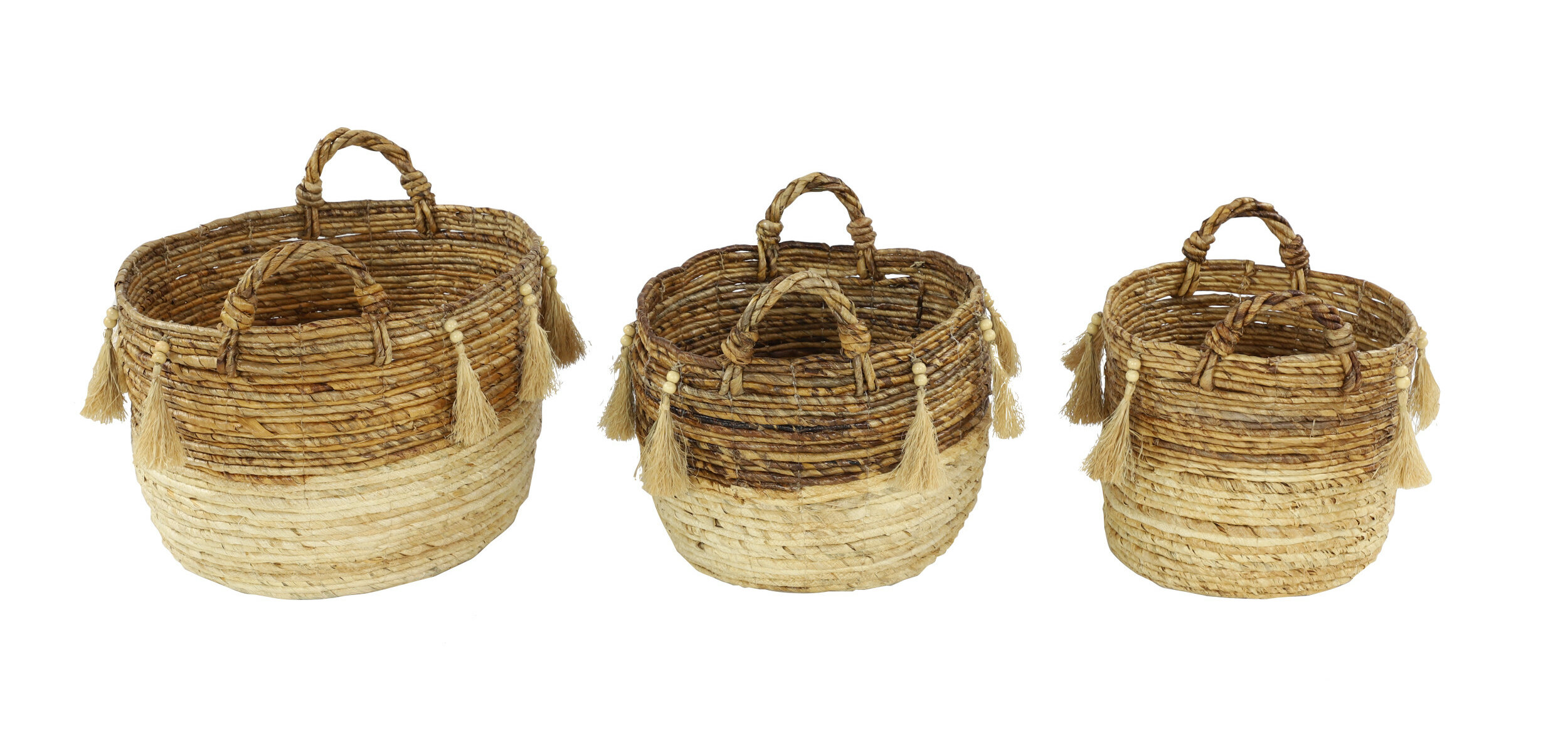 Stylish Country Style Hand-Woven Wicker Basket Shopping Basket Storage Basket with Handle for Picnic Hiking Camping Family Gathering Lightweight and Durable Double Lid Design