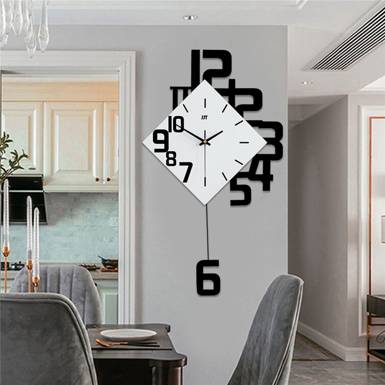Modern Swing Wall Clock Nordic Style Living Room Fashion Decor Pendulum Clocks 