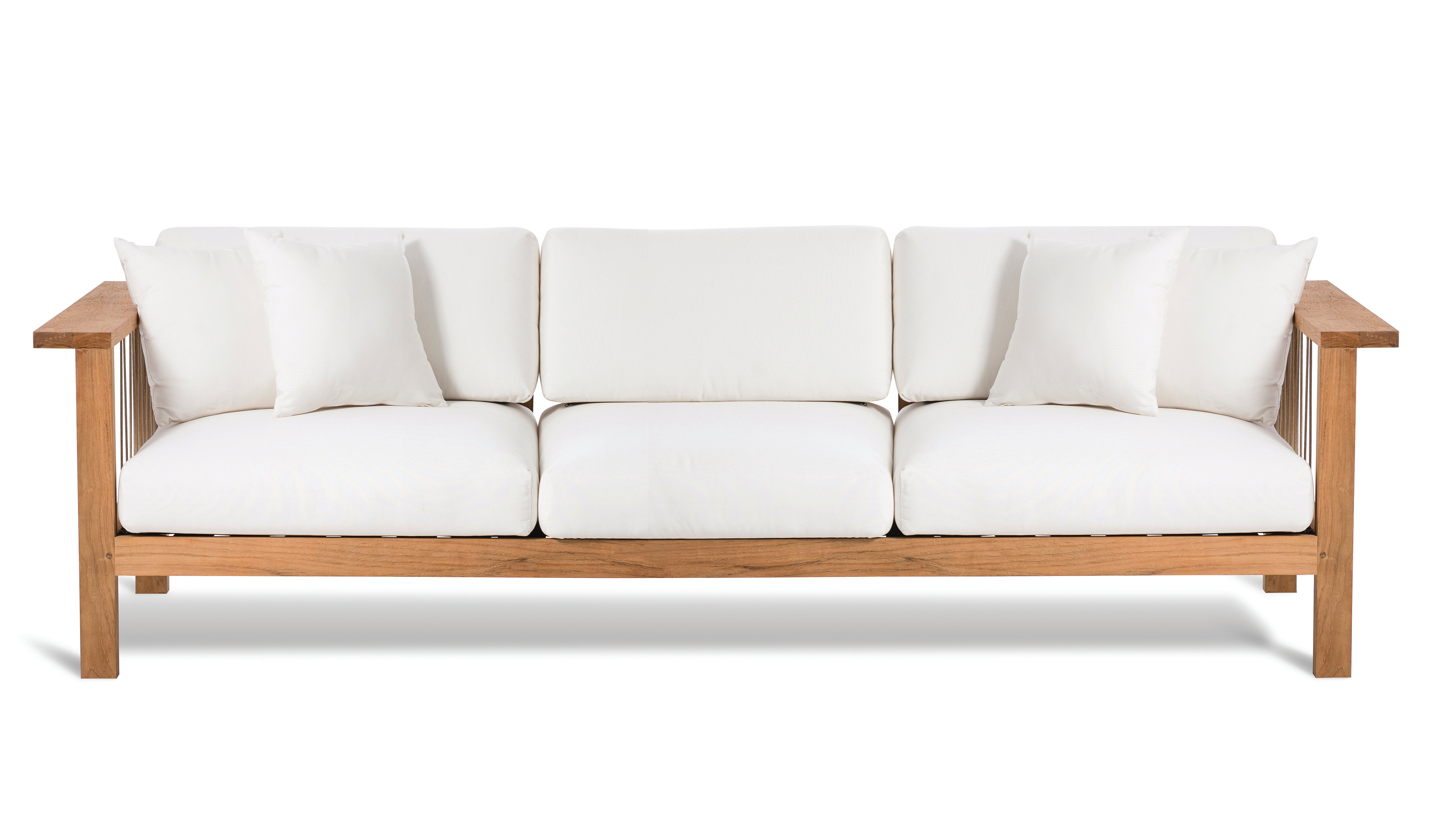 Maro Teak Patio Sofa With Sunbrella Cushions Allmodern Maro Teak Patio Sofa With Sunbrella