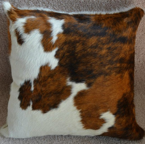 faux cowhide throw pillows