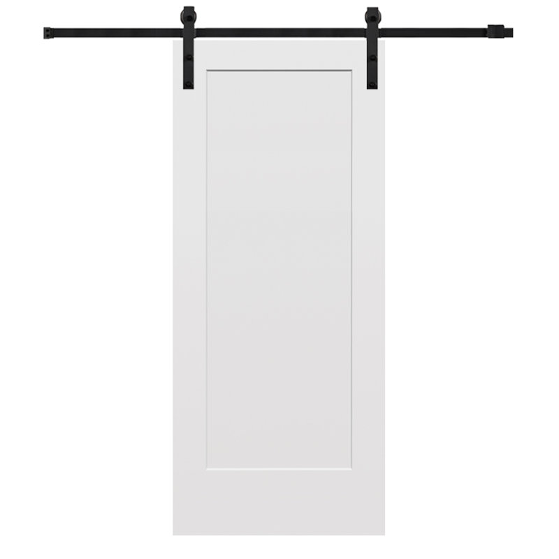Verona Home Design Paneled Wood Primed Molded Interior Barn Door