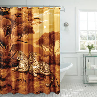 Daniels Bath Fancy Cheetah Single Shower Curtain Wayfair