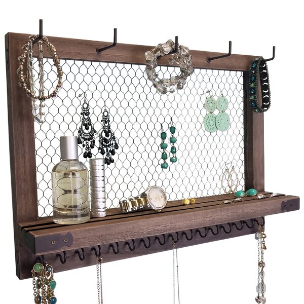 Premium Hanging Jewelry Organizer Double Sided for Women Necklaces Bracelets 
