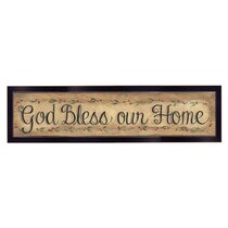 Dicksons God Bless this Home 12 x 20 Inch Wood Decorative Hanging Wall Plaque Sign 