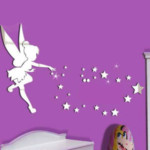 Little Girl Mirror Wall Art Wall Decal