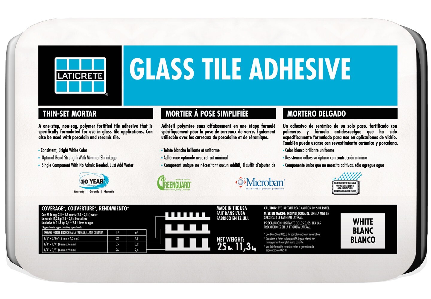 Travistilesales Laticrete Glass Tile Thinset 25 Lb Wayfair
