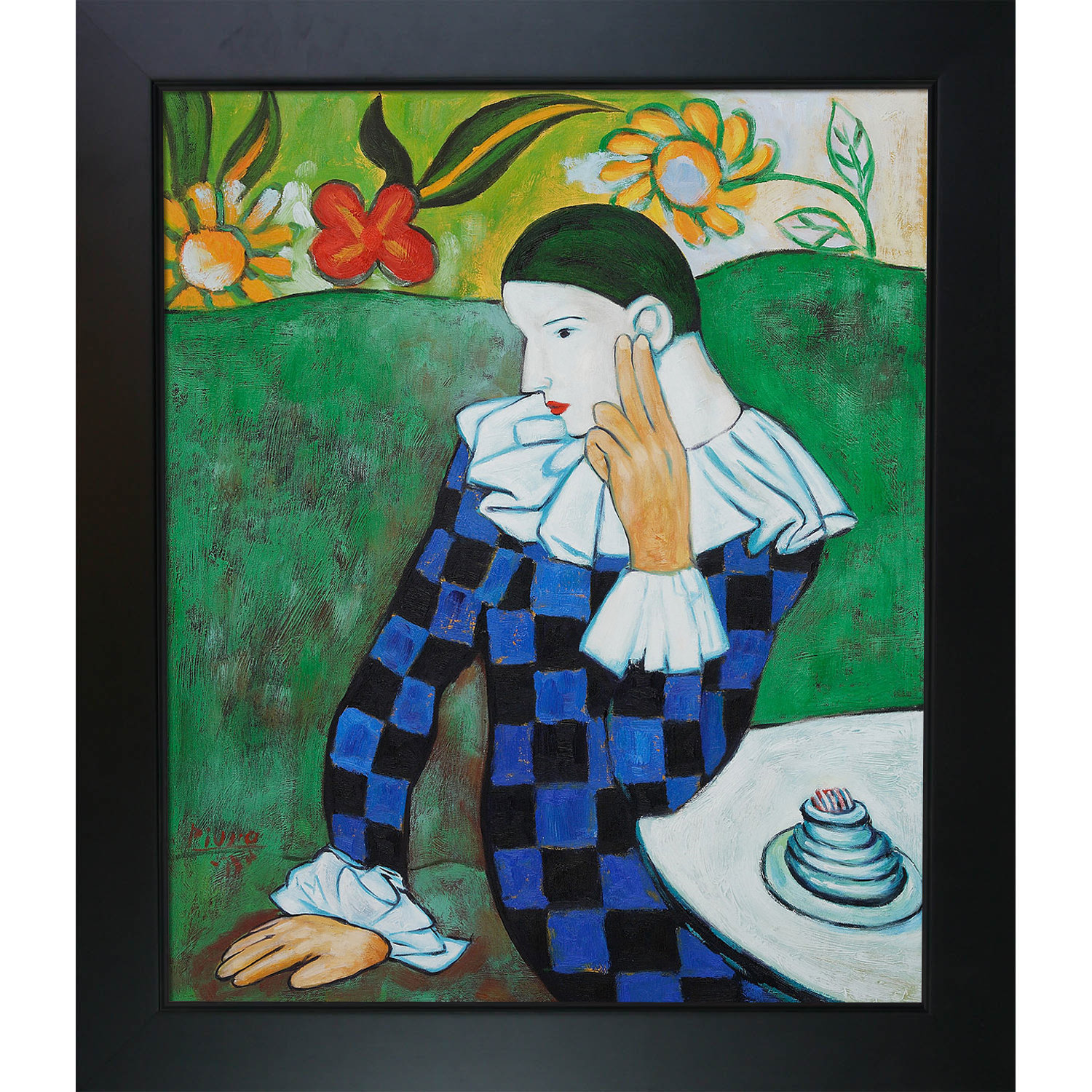 Wildon Home® Harlequin Leaning On His Elbow by Pablo Picasso - Painting ...