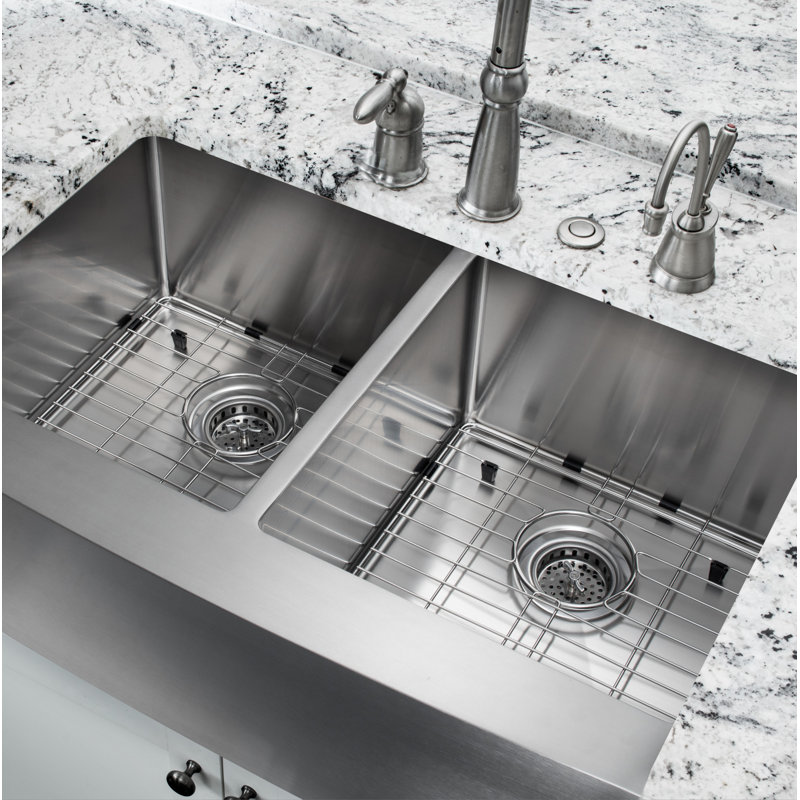 Cahaba 33 L X 21 W Double Basin Farmhouse Apron Kitchen Sink