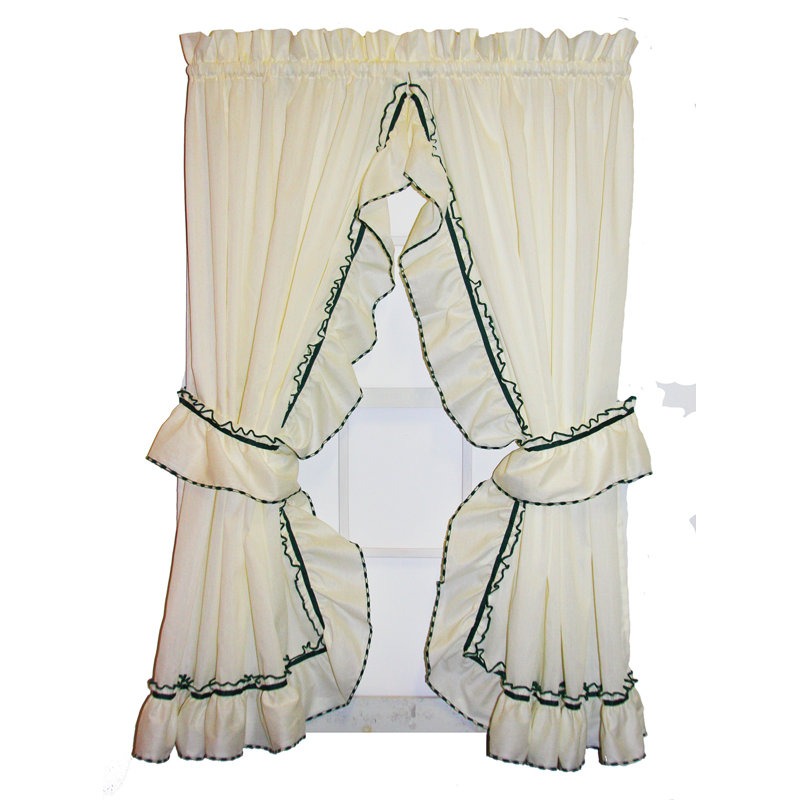 August Grove Hower Ruffled Priscilla SemiSheer Rod Pocket Curtain Panels & Reviews Wayfair