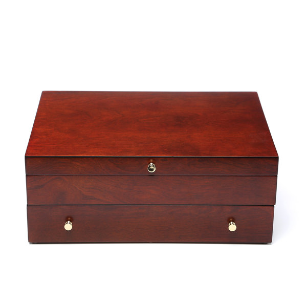 Reed Barton Promotional Mahogany Silverware Chest With Brown