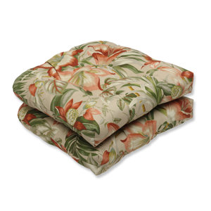 Botanical Glow Outdoor Dining Chair Cushion (Set of 2)