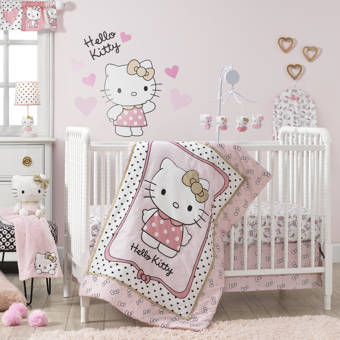 Bedtime Originals Twinkle Toes 3 Piece Crib Bedding Set Pink Blue