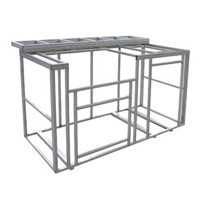 Outdoor Kitchen Island with Bartop Frame Kit