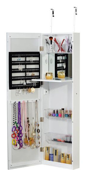 Red Barrel Studio Armour Over The Door Jewelry Armoire With Mirror