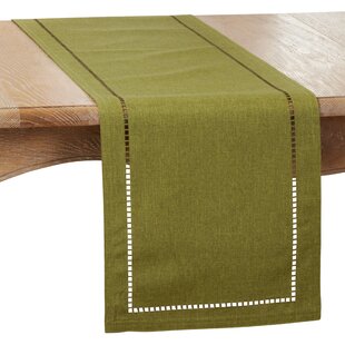 Solid Light Green Quilted Cotton Reversible Table Runner Great Finds SPEARMINT
