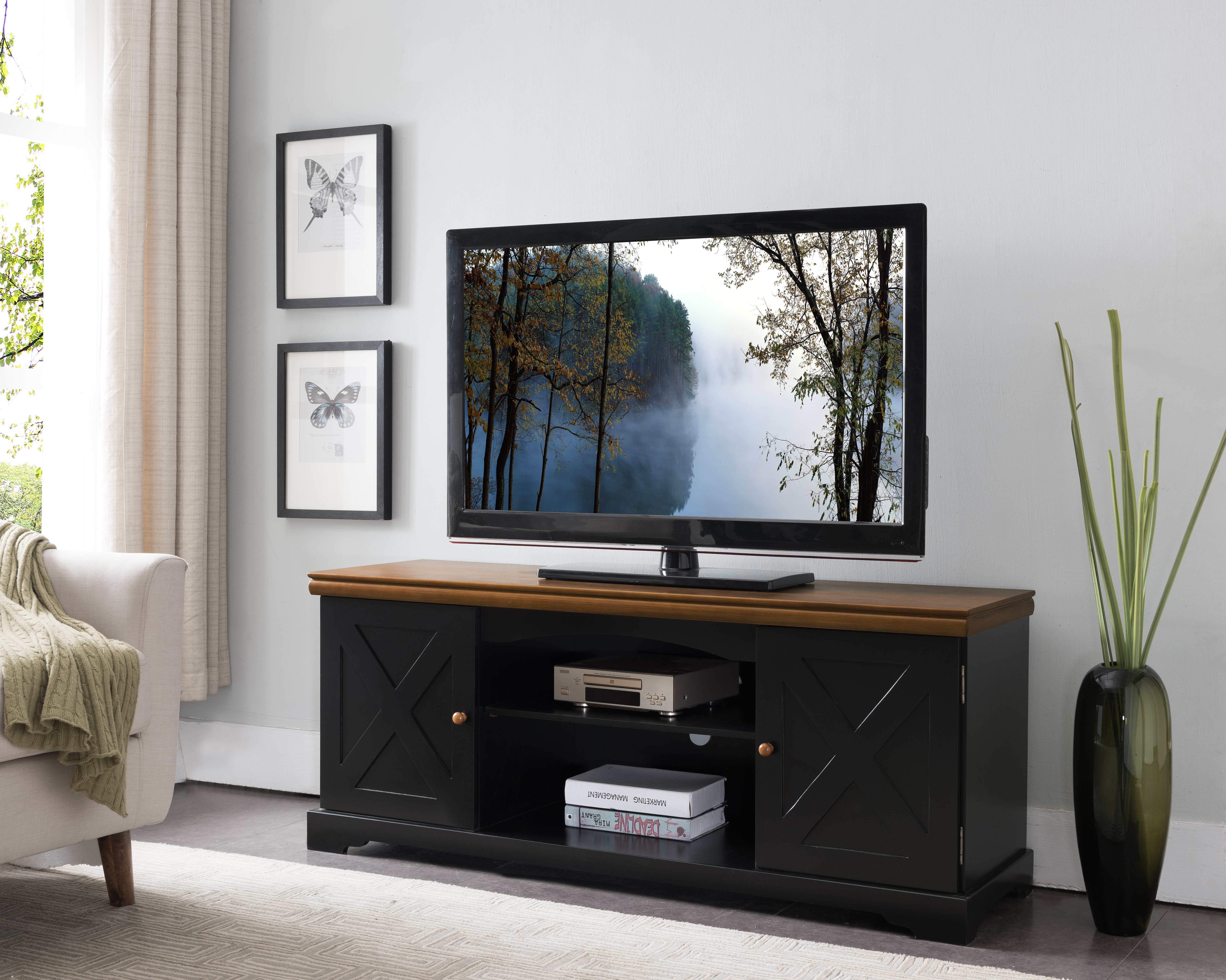 Laurel Foundry Modern Farmhouse Harrietstown Solid Wood Tv Stand Laurel Foundry Modern Farmhouse