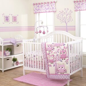 Dancing Owl 3 Piece Crib Bedding Set