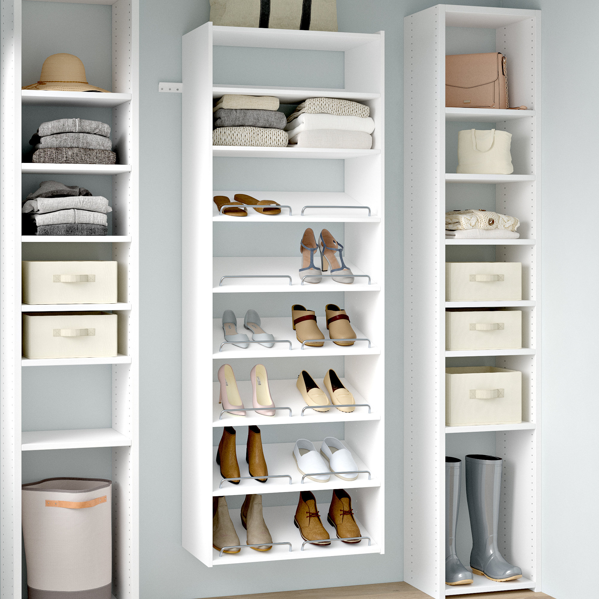 Shoe Storage Included Closet Systems You Ll Love In 2020 Wayfair