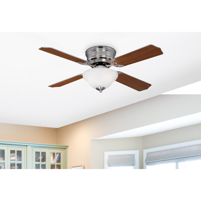 Westinghouse Lighting 42 Hadley 4 Blade Standard Ceiling Fan With Pull Chain And Light Kit Included Reviews Wayfair