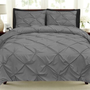 Pinch Pleat Comforter Black Wayfair