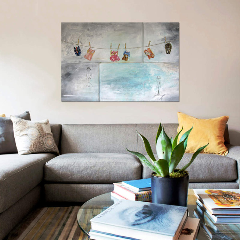 East Urban Home Raising Paper Dolls Graphic Art Print On Canvas