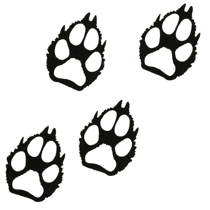Millwood Pines 4 Piece Wolf Paw Prints Wall Decor Set Reviews