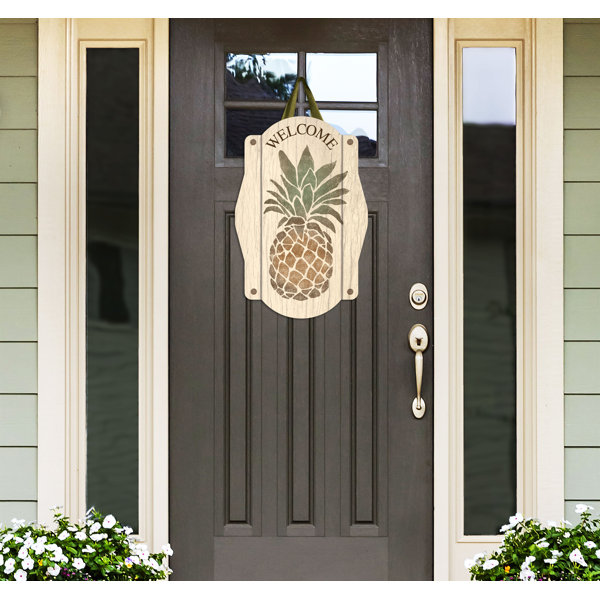Studio M Pineapple Decorative Front Door Sign Wayfair