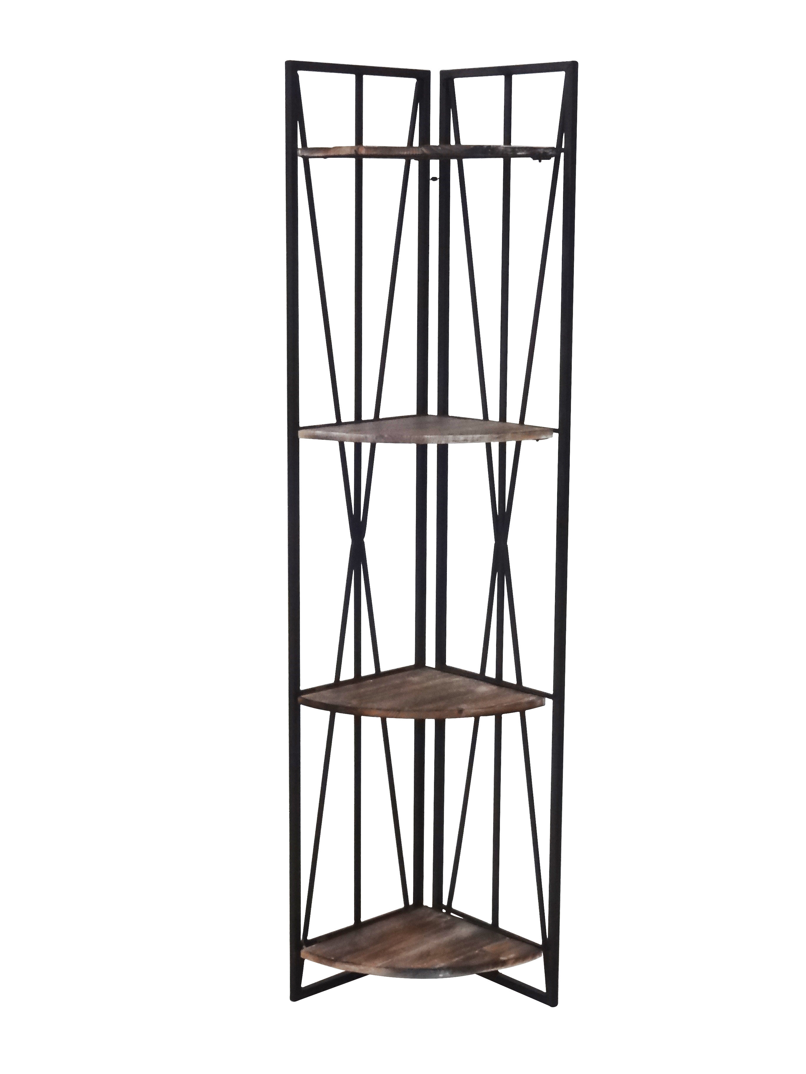 Williston Kreger 64.88'' H x 12'' W Steel Corner Bookcase