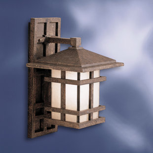 Go to store & view more images Harper 1-Light Outdoor Wall Lantern by Loon Peak