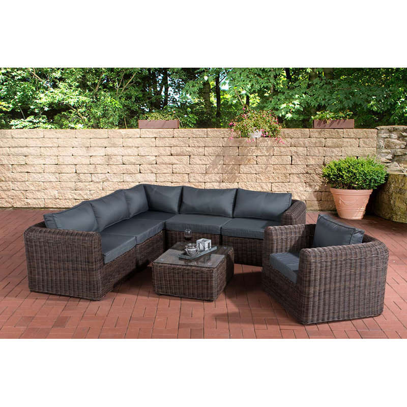 Garten Living 6Sitzer Lounge Set Pudsey aus Polyrattan