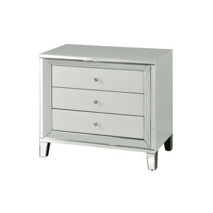 Monteiro Beveled 3 Drawer Accent Chest By House of Hampton Monteiro Beveled 3 Drawer Accent Chest By House of Hampton