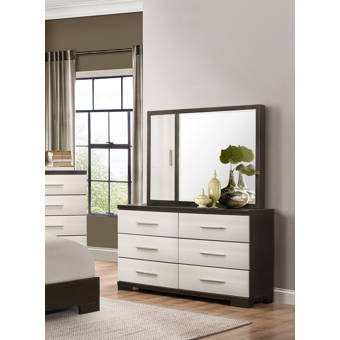 Brayden Studio Hastings 6 Drawer Double Dresser With Mirror Wayfair