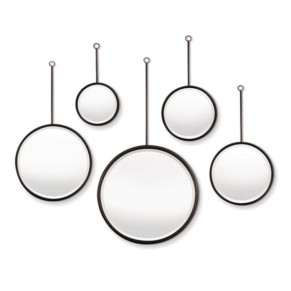 17 Stories 5 Piece Stephon Pendulum Beveled Mirror Set Wayfair