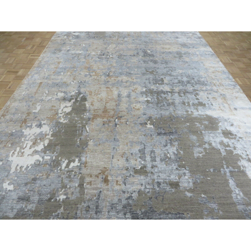 Orientalruggalaxy 9 X 12 3 Hand Knotted Brown Gray Modern Abstract Oriental Rug G6814 Wayfair