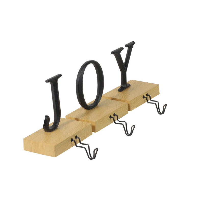 Laurel Foundry Modern Farmhouse Metal And Wood Joy Weighted Christmas Stocking Holder Wayfair