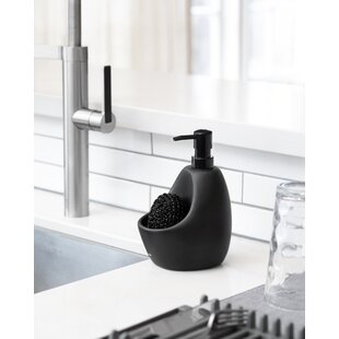 Soap Dispenser Pump with Sponge Caddy Organiser Holder for Kitchen Bathroom WE9X