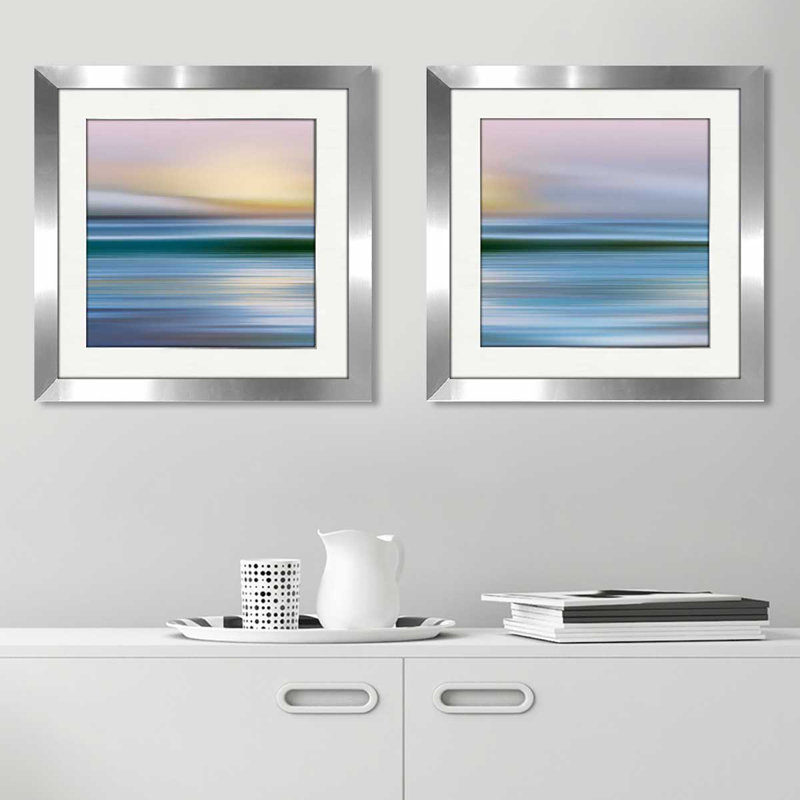 Highland Dunes Early Morning Zuma Beach 2 Piece Framed Acrylic
