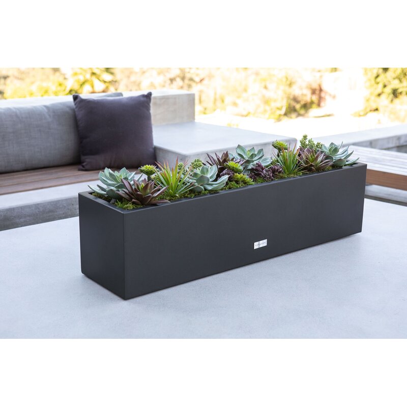 Veradek Metallic Series Galvanized Steel Window Box Planter & Reviews ...