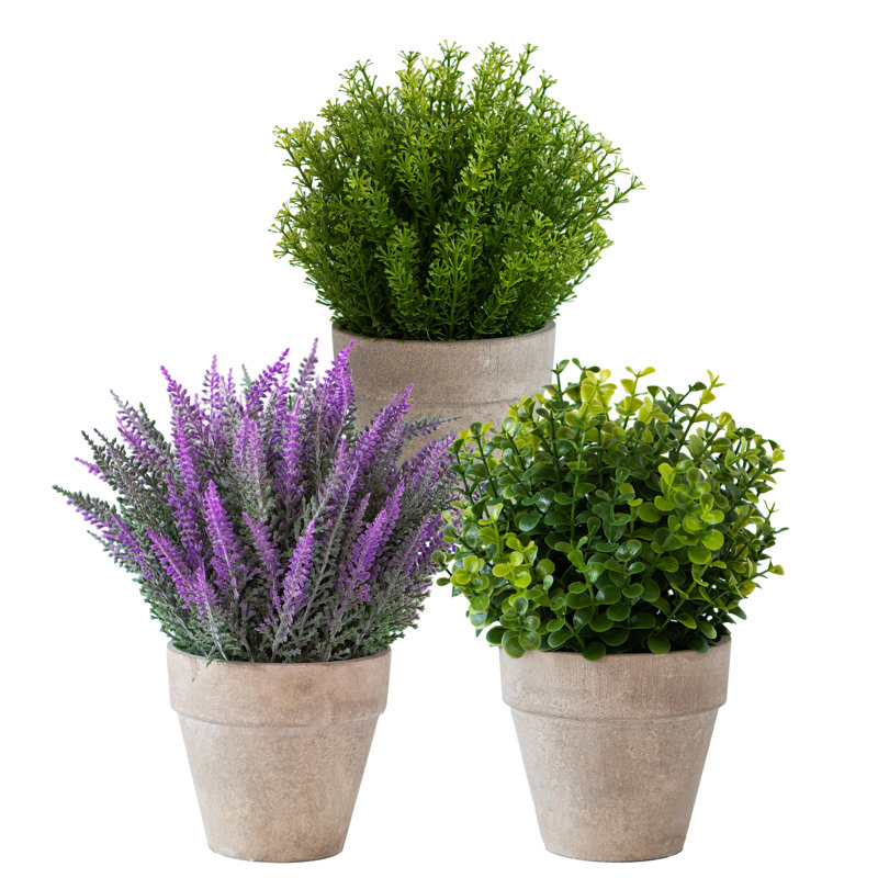 Ophelia &amp; Co. 3 Artificial Plant in Pot Set Wayfair