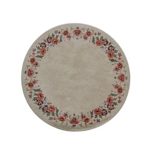 London Floral Hand-Tufted Wool Cream Area Rug